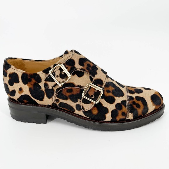 NWB Office of Angela Scott Mr. Colin Leopard Double-Monk Strap Oxford EU 36 US 6 - Picture 2 of 11